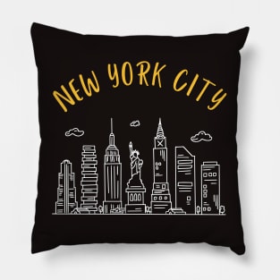 New York City Skyline Broadway Wall street Fifth avenue Times square New York New york Travel holidays Pillow