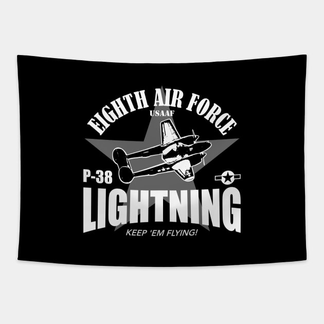 P-38 Lightning USAAF Tapestry by TCP