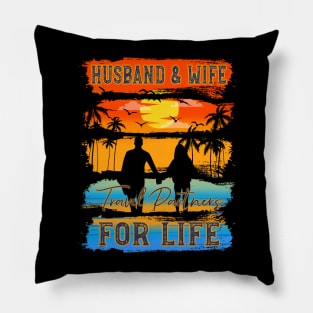 Husband And Wife Travel Partners For Life Beach Traveling Pillow
