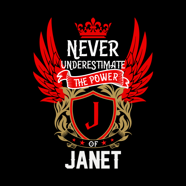 Never Underestimate The Power Janet | Janet First Name, Janet Family Name, Janet Surname by TuckerMcclainKNVUu