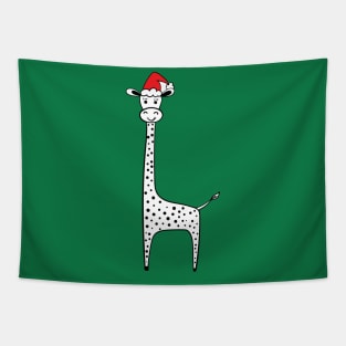 Christmas giraffe Tapestry