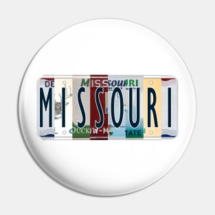 Missouri License Plates Pin