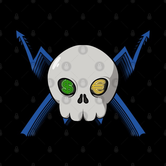 Brokers crew Jolly Roger pirate flag (no caption) by RampArt