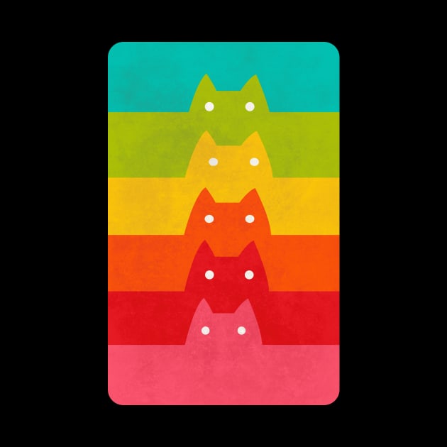 colorful cats - cats phone case by teemarket