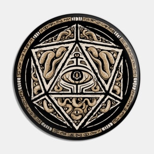 Eldritch D20 Sticker Pin