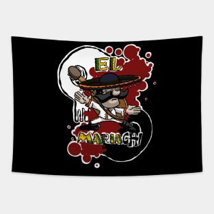 El Mariachi Tai Chi White Tapestry