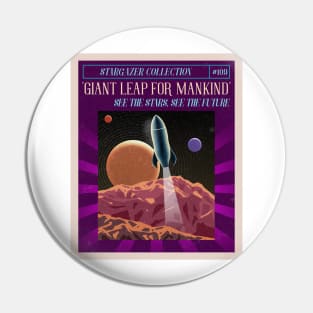 Vintage Stargazing Great Leap for Mankind Pin