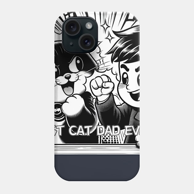 Best Cat Dad Ever Fist Bump Phone Case by DAZu