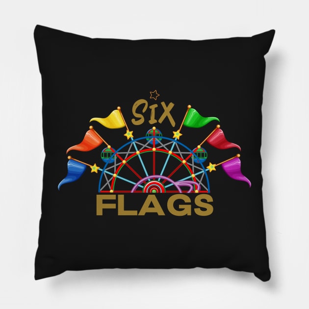 Six Flags Great Adventure Pillow by Ras-man93