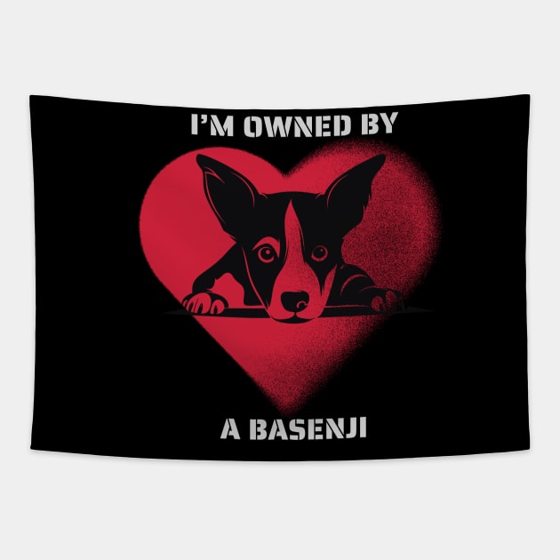 I am owned by a Basenji Tapestry by Positive Designer