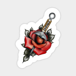 kunai and rose Magnet