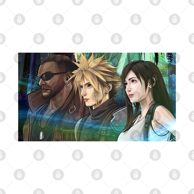 Barret, Cloud, Tifa FF VII Remake by RSN