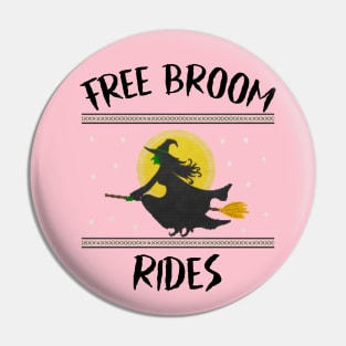 Free Broom Rides Pin