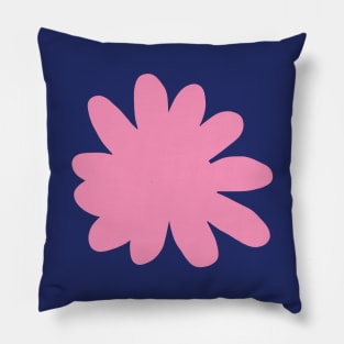 Pink Abstract Minimal Flower Pillow