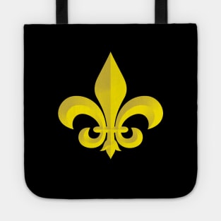 Gold Bevel Fleur De Lis New Orleans Style Tote