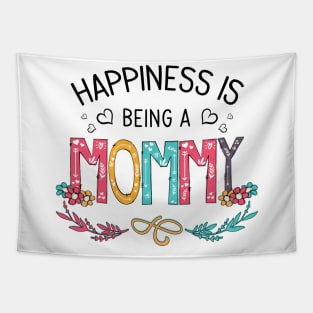 Happiness Is Being A Mommy Wildflowers Valentines Mothers Day Tapestry