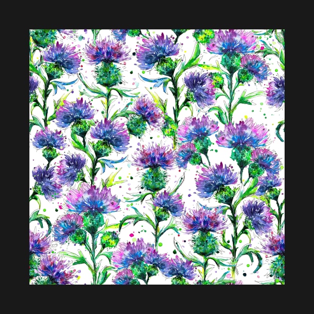 Scottish Thistle Pattern by EveiArt