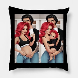 a happy family. Find differences Pillow