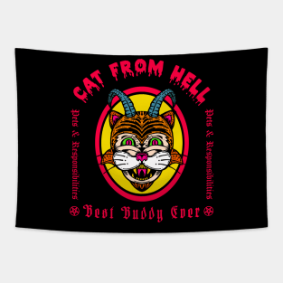 Cat From Hell Tapestry