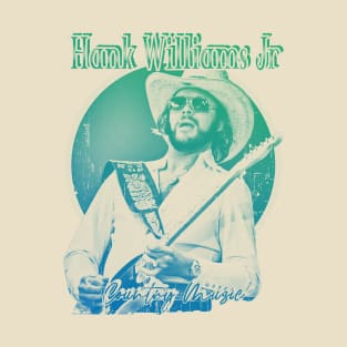 Hank Williams Jr 33//green solid style, T-Shirt