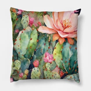 Cactus Elegance: Botanical Collection V1 Pillow