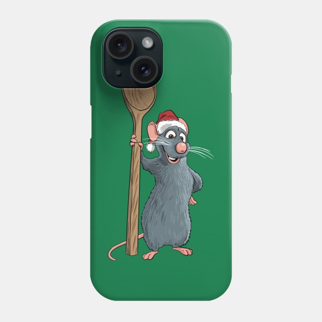 Remy from Ratatouille Christmas Phone Case by Black Snow Comics