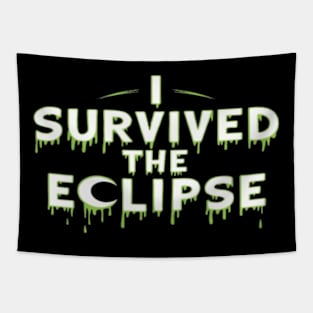 I Survived The Eclipse Funny Eclipse 2024 shirt -Eclipse Tee Tapestry