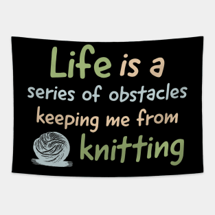 Funny Knitting Enthusiasts Yarn Lovers Love to Knit Tapestry