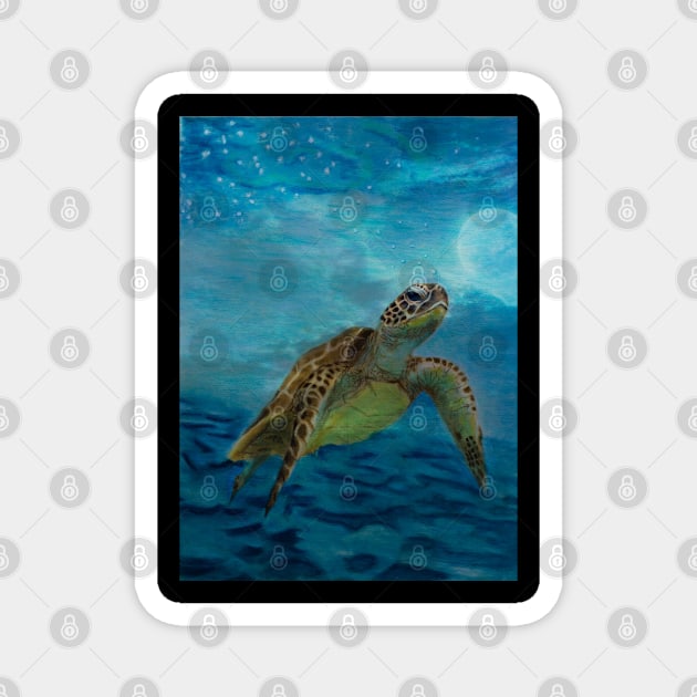 Sea Turtle Magnet by teenamarie23art