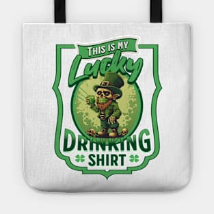 Cute Leprechaun Lucky Drinking Shirt Tote