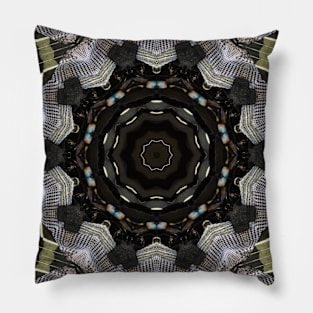 Mandala Kaleidoscope in Multi-Color Pillow