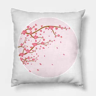 Pink cherry blossom Pillow