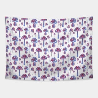 Enchanted Mushroom Pattern Tapestry