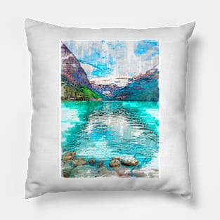 Lake Louise Canada Marker. For Nature Lovers Pillow