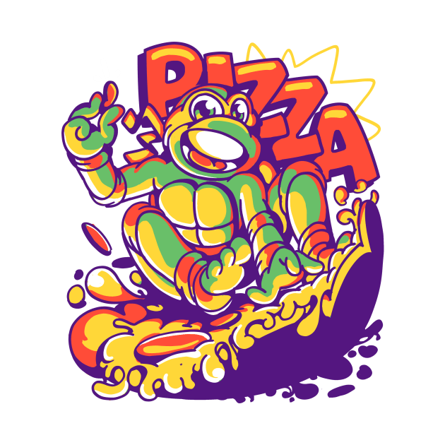 Pizza Turtle Time by fitasartwork