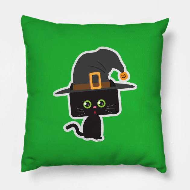 Bewitching Black Cat Pillow by CKline