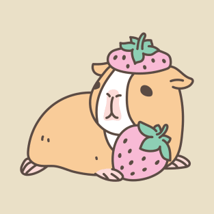 Strawberry Beret Guinea Pig T-Shirt