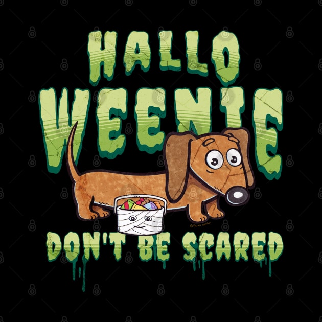 Hallo Weenie Dachshund Halloween by Danny Gordon Art