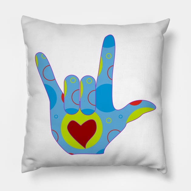 Love Sign Pillow by BeAwesomeApparel