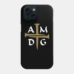 Three Nails Cross AMDG Phone Case