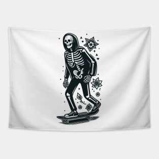 Skeleton Skater Tapestry