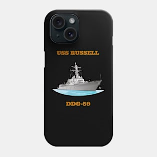 Russell DDG-59 Destroyer Ship Phone Case