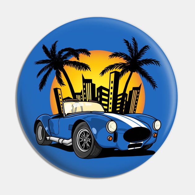 Cobra in City Sunset Pin by HSDESIGNS