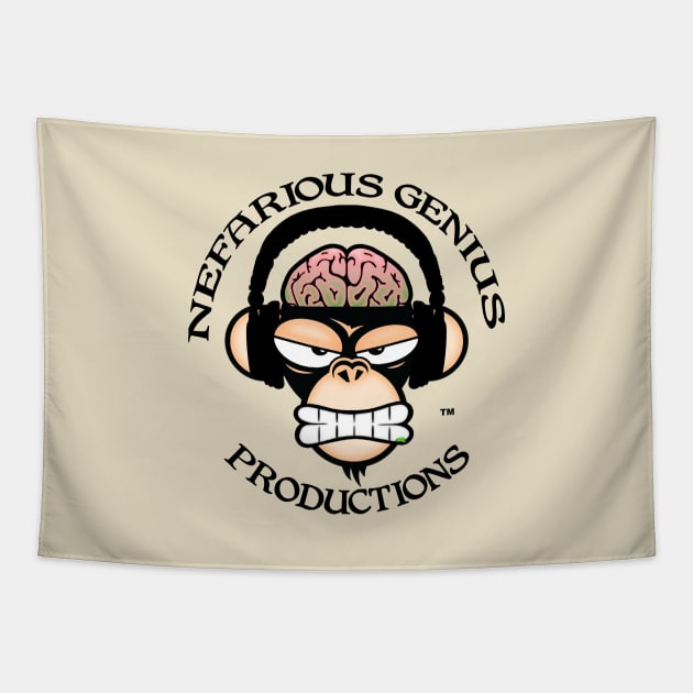 Nefarious Genius Productions Logo Tapestry by NeilGlover