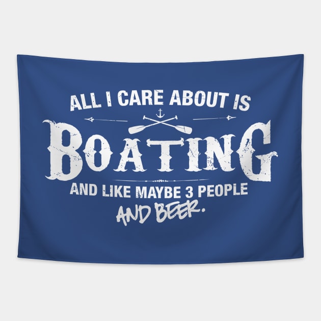 All i Care About is Boating Tapestry by MADLABS