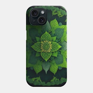 A vibrant mandala of forest foliage Phone Case