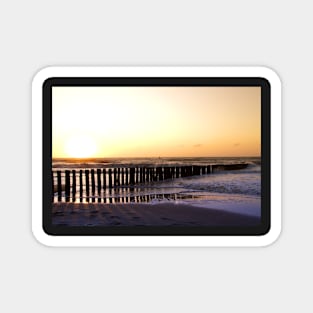 sunset at the beach Magnet