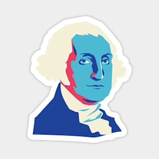 Pop Art Portrait of President George Washington // Presidents Day Magnet