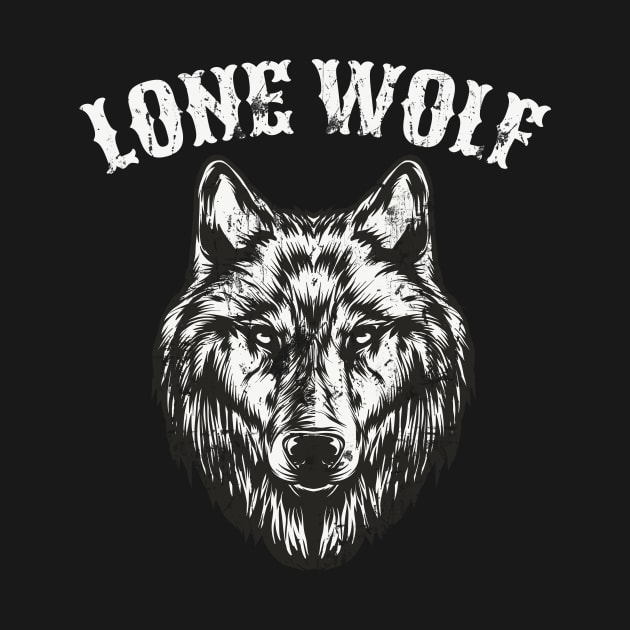 Lone Wolf Full Moon Biker Men Gift by Foxxy Merch