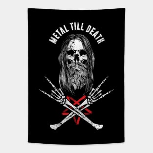 Metal Till Death Tapestry